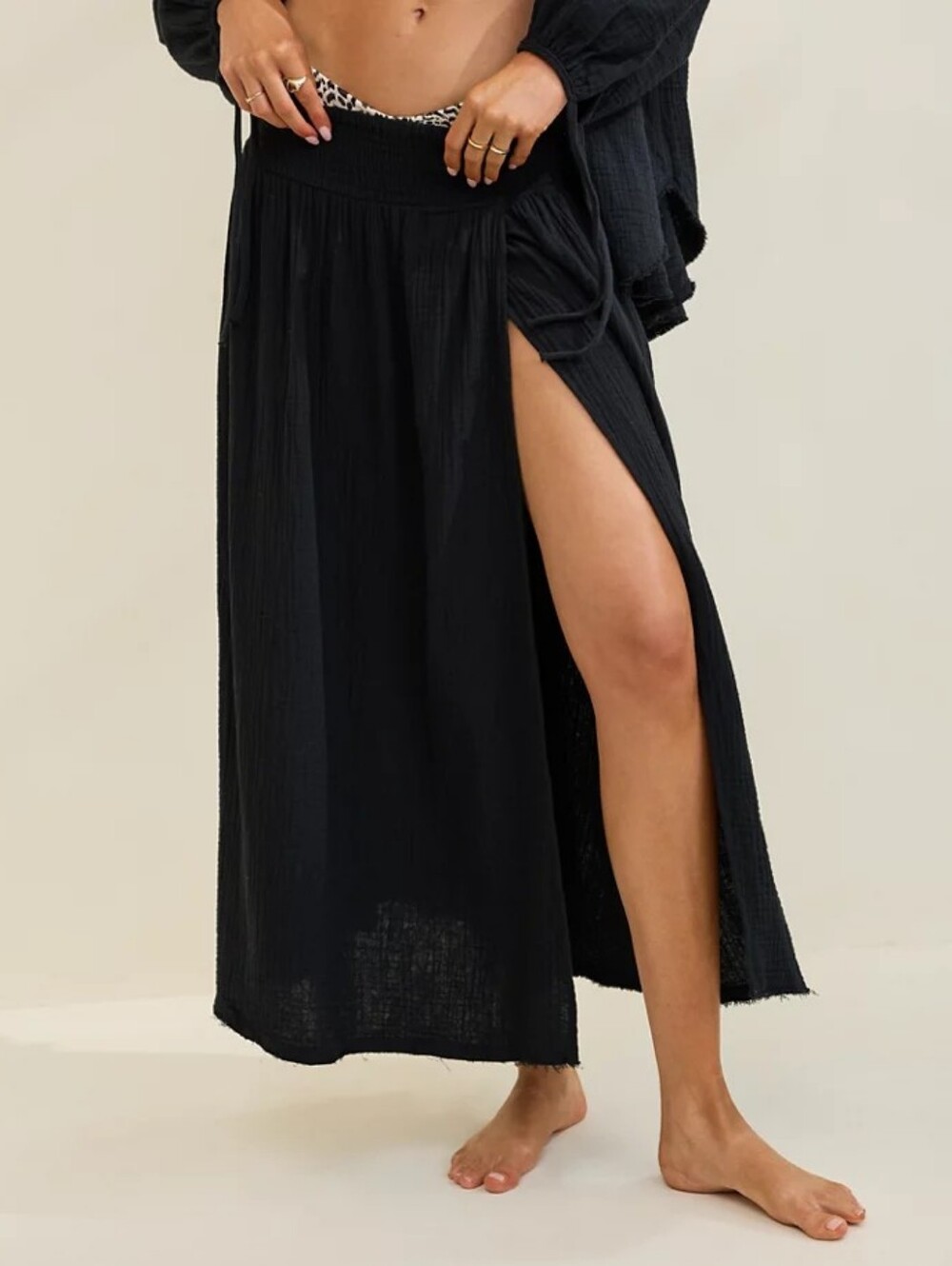 Aerie Double Gauze High-Slit Maxi Skirt / Beach Cover-Up – Size Medium (M)